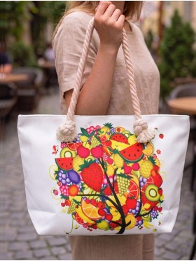 Canvas Trees Shoulder Tote